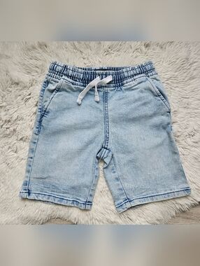 💫5/20$ Boys Light Wash Denim Pull-On Shorts with Drawstring 🩳✨6